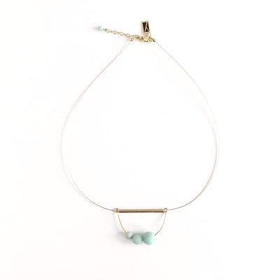 Matte Amazonite Abacus Necklace