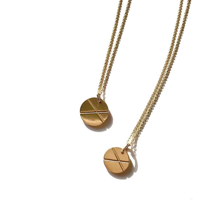 XO Kiss & Hug Necklace-Solid 14k Gold