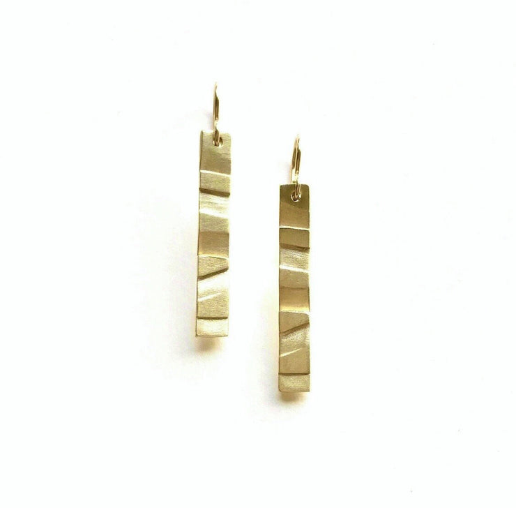 Refractions Earrings-Matte Brass