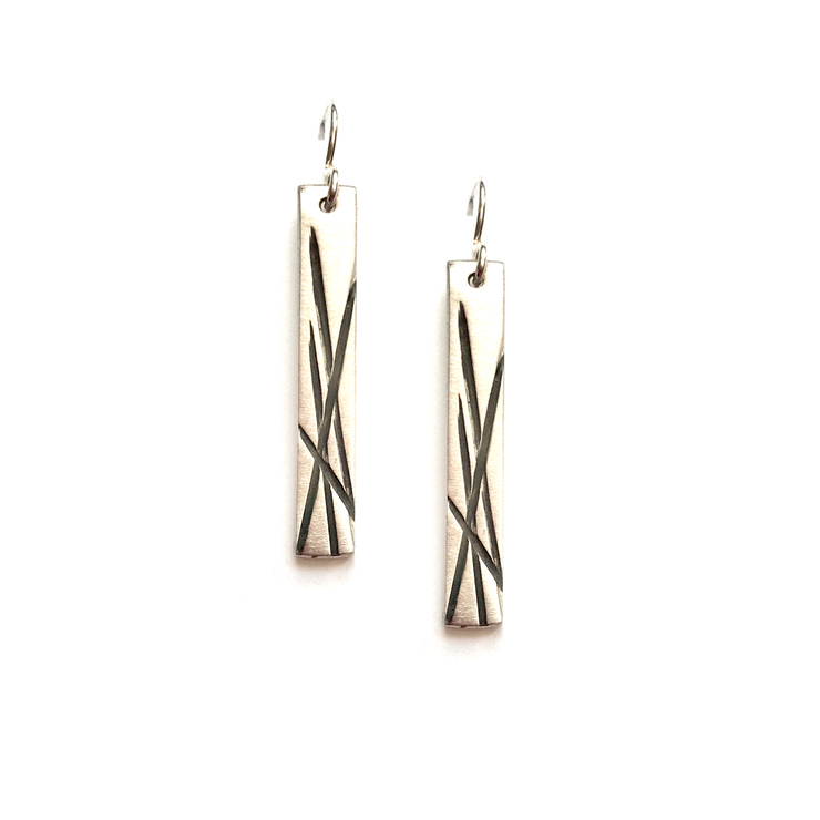 Grass Earrings-Sterling Silver