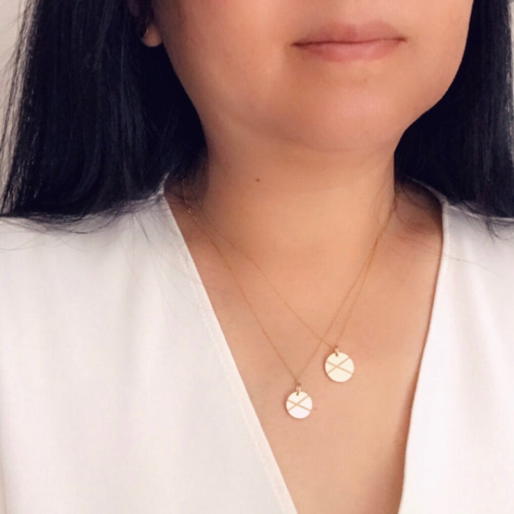 XO Kiss & Hug Necklace-Solid 14k Gold