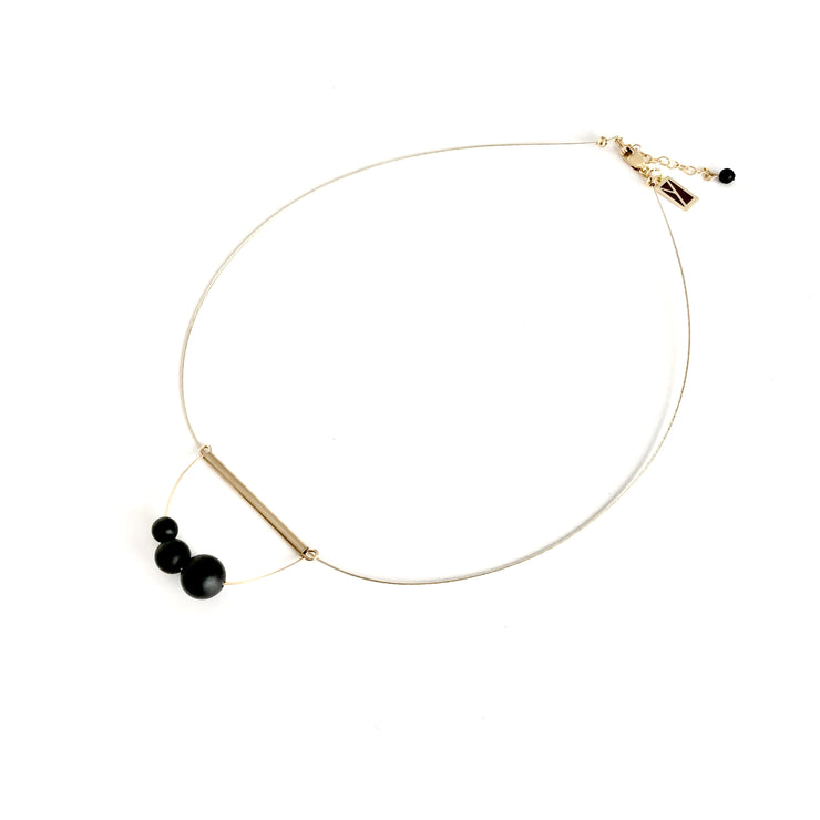 Matte Onyx Abacus Necklace