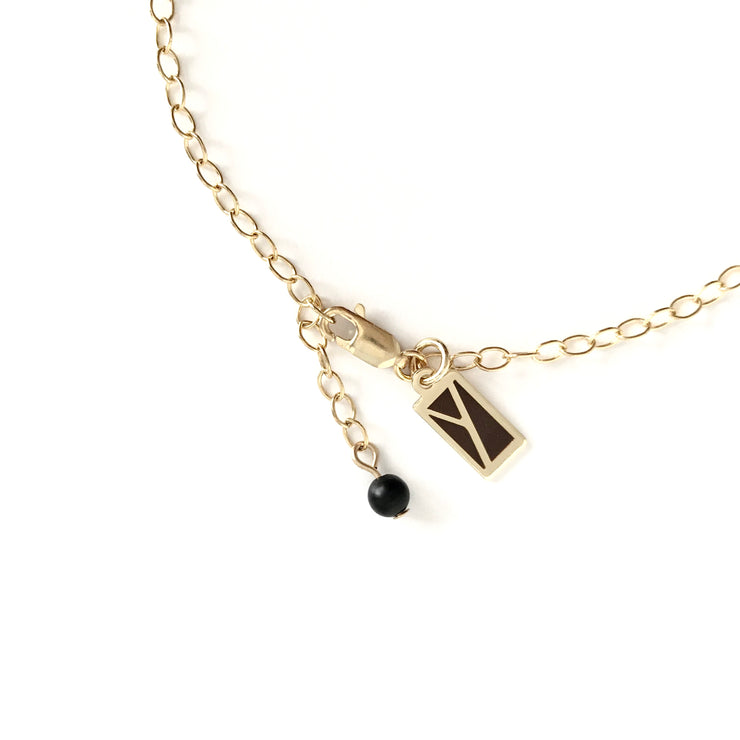 Matte Onyx Oval and Quartz Crystal Long Necklace