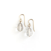 Quartz Single Teardrop Earrings