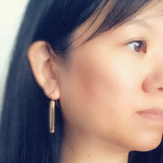 Space Earrings-Matte Brass