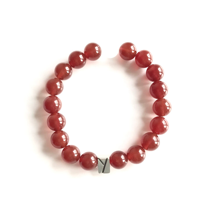 Carnelian and Quartz Bracelet