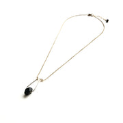Matte Onyx Single Nugget Necklace