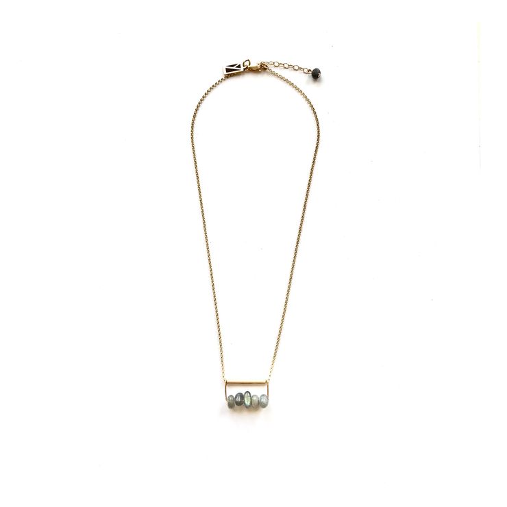 Labradorite and Bar Necklace