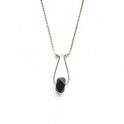 Matte Onyx Single Nugget Necklace