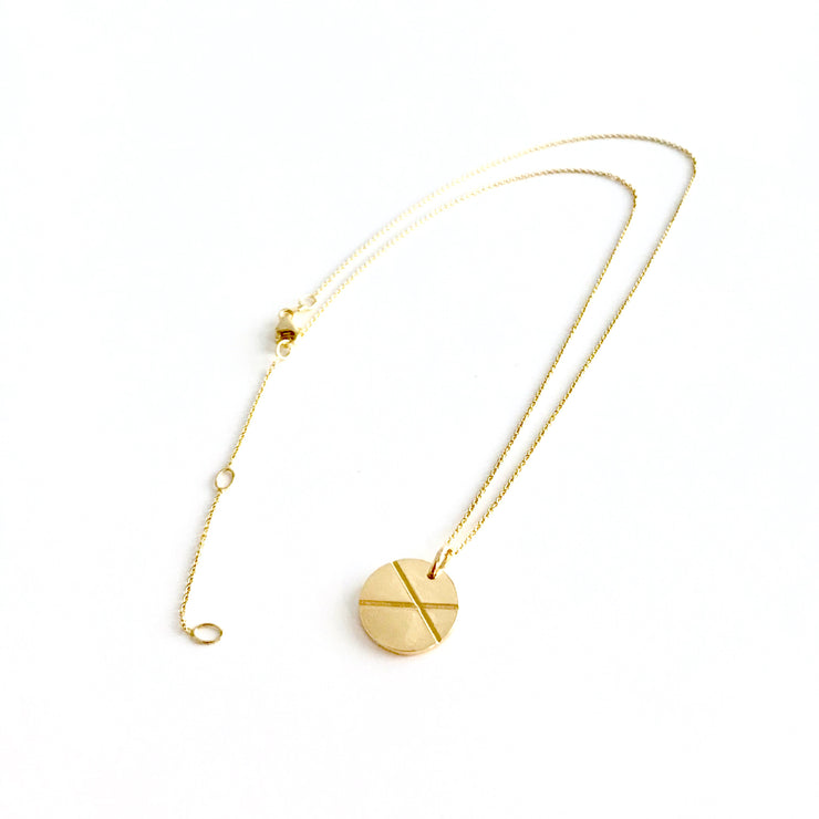 XO Kiss & Hug Necklace-Solid 14k Gold