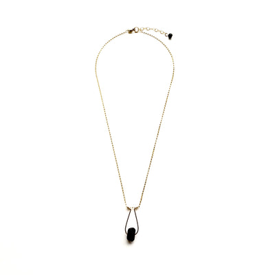 Matte Onyx Single Nugget Necklace