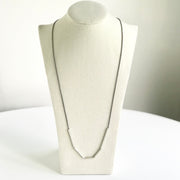 Long Abstract Necklace with Square Tubes