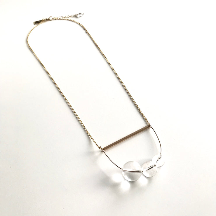 Quartz Crystal Abacus Necklace