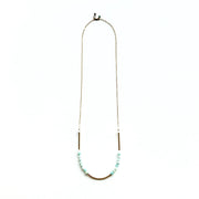 Amazonite Long Necklace with Tubes No