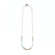 Amazonite Long Necklace with Tubes