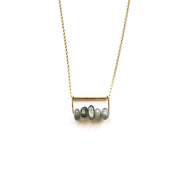 Labradorite and Bar Necklace