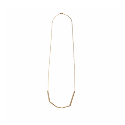 Long Abstract Tube Necklace