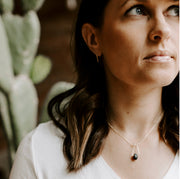 Matte Onyx Single Nugget Necklace